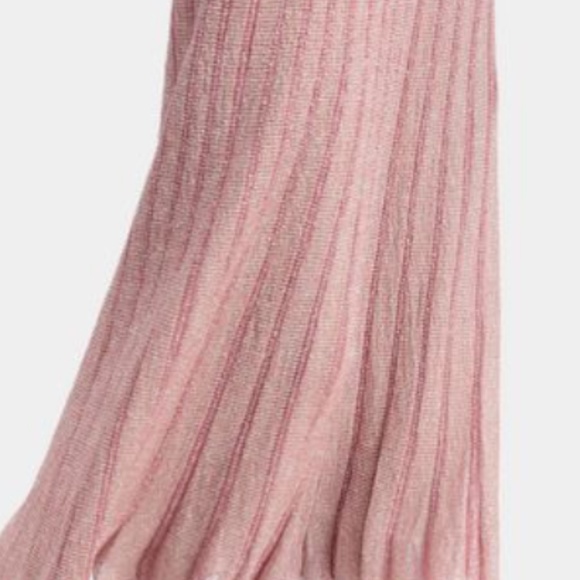 Missoni Pink Pleated Lame Knee Length Pencil Skirt - Picture 7 of 8